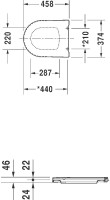 Унитаз подвесной Duravit ME by Starck 25280900001 с микролифтом