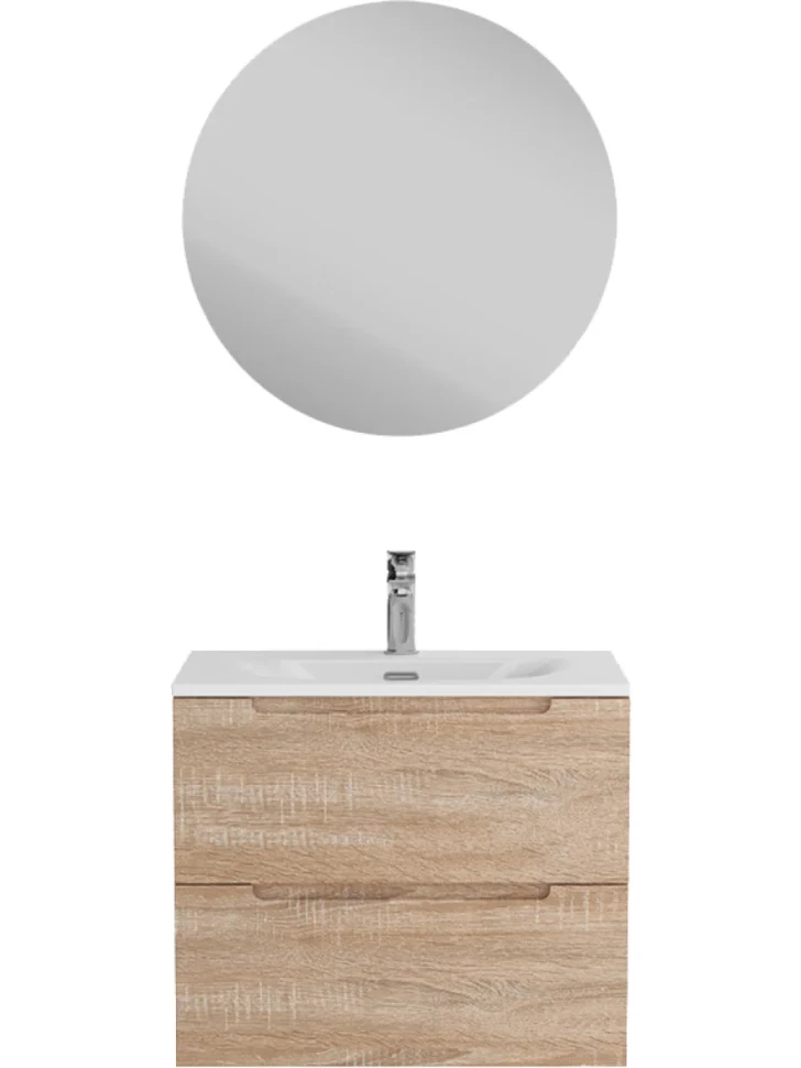 Мебель для ванной комнаты BelBagno Etna 60 rovere bianco, раковина BB-8099-60