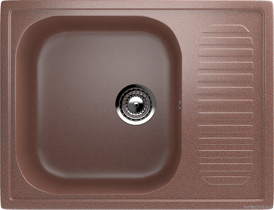 Мойка кухонная Ulgran U-202 307 терракот + дозатор U-01 терракот