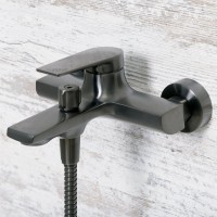 Смеситель для ванны с душем Wasserkraft Wiese 8401 оружейная сталь Смеситель для ванны с душем Wasserkraft Wiese 8401 оружейная сталь