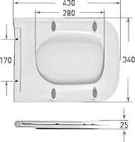 Унитаз подвесной Art&Max Latina AM215CHR/SC с микролифтом, белый