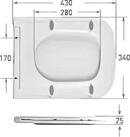Унитаз подвесной Art&Max Latina AM215CHR/SC с микролифтом, белый
