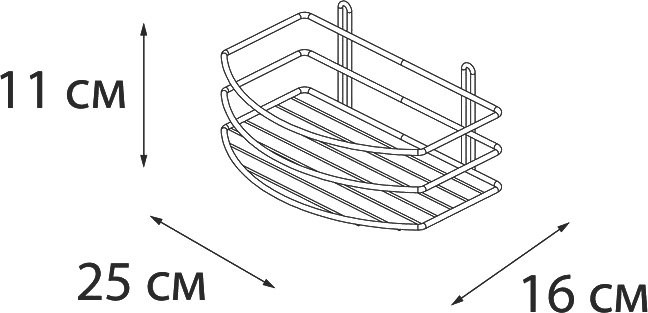 Полка Fixsen FX-720-1 хром