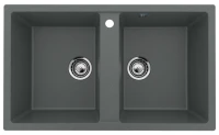 Мойка кухонная Ulgran U-708 343 антрацит + дозатор U-02 антрацит