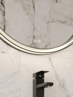 Зеркало круглое Teymi Lina Romantic T20132 D60 LED сенсор, антипар, черное