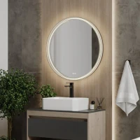 Зеркало круглое Teymi Lina Romantic T20132 D60 LED сенсор, антипар, черное