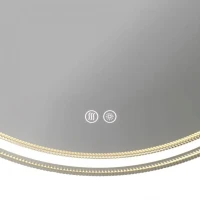 Зеркало круглое Teymi Lina Romantic T20132 D60 LED сенсор, антипар, черное