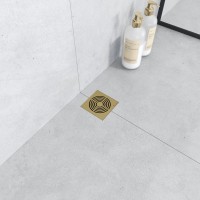 Душевой трап Boheme Smart Design 10x10 см, матовое золото