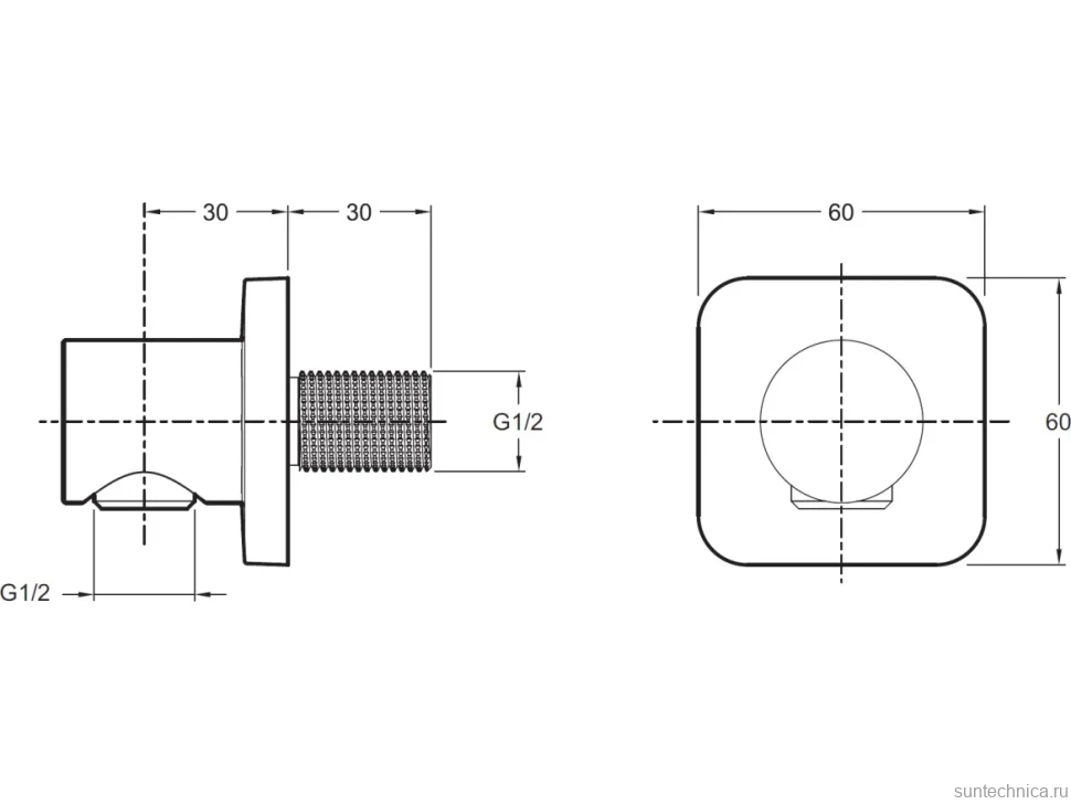Шланговое подключение Jacob Delafon Modulo E8463-CP