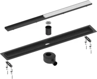 Душевой трап (лоток) Timo Drain Systems DS230210/03 1000 двусторонняя панель plate под плитку, черный