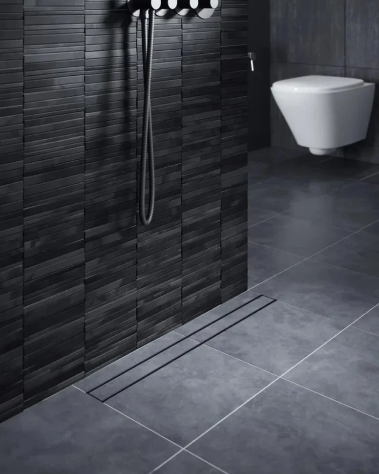Душевой трап (лоток) Timo Drain Systems DS230210/03 1000 двусторонняя панель plate под плитку, черный