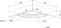 Поддон для душа Aquanet GL180 100x100 четверть круга