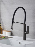 Смеситель для кухни Haiba HB73827-3 оружейная сталь