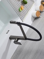 Смеситель для кухни Haiba HB73827-3 оружейная сталь