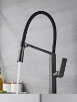 Смеситель для кухни Haiba HB73827-3 оружейная сталь