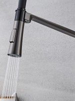 Смеситель для кухни Haiba HB73827-3 оружейная сталь