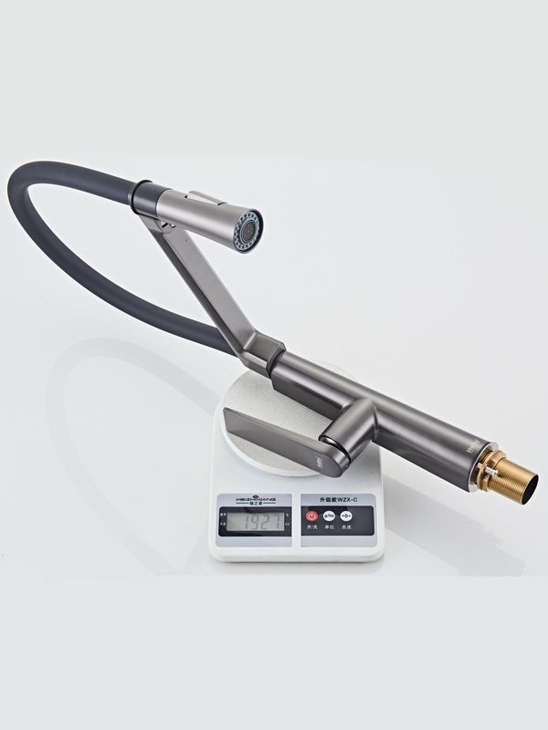 Смеситель для кухни Haiba HB73827-3 оружейная сталь