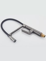 Смеситель для кухни Haiba HB73827-3 оружейная сталь