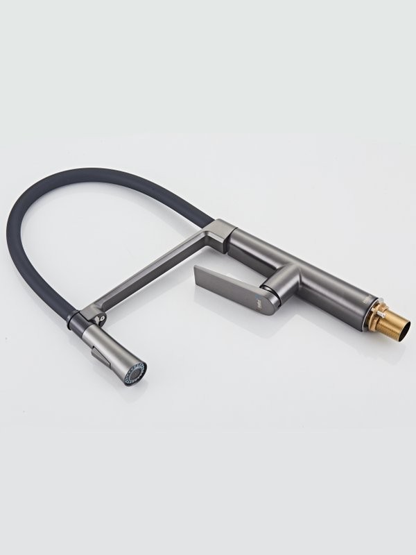 Смеситель для кухни Haiba HB73827-3 оружейная сталь