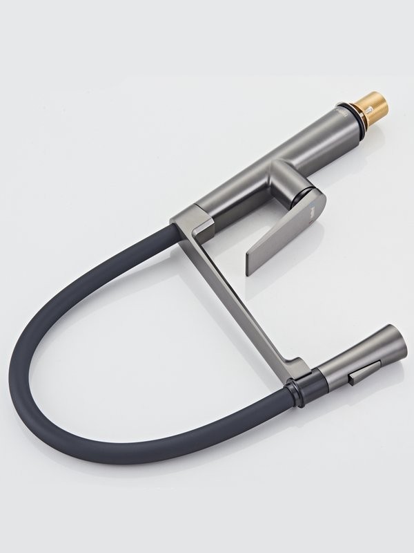 Смеситель для кухни Haiba HB73827-3 оружейная сталь