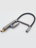 Смеситель для кухни Haiba HB73827-3 оружейная сталь