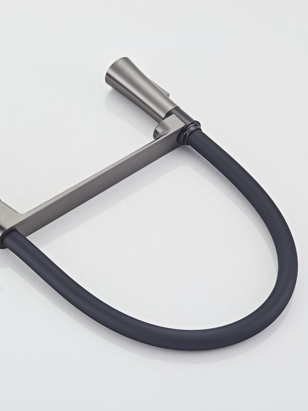 Смеситель для кухни Haiba HB73827-3 оружейная сталь