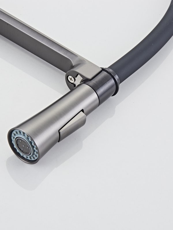 Смеситель для кухни Haiba HB73827-3 оружейная сталь