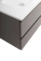 Мебель для ванной комнаты BelBagno Kraft 60 подвесная, матовая темно-серая, раковина bb600etl