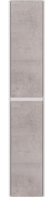 Шкаф пенал для ванной Lemark Combi бетон, белый глянцевый