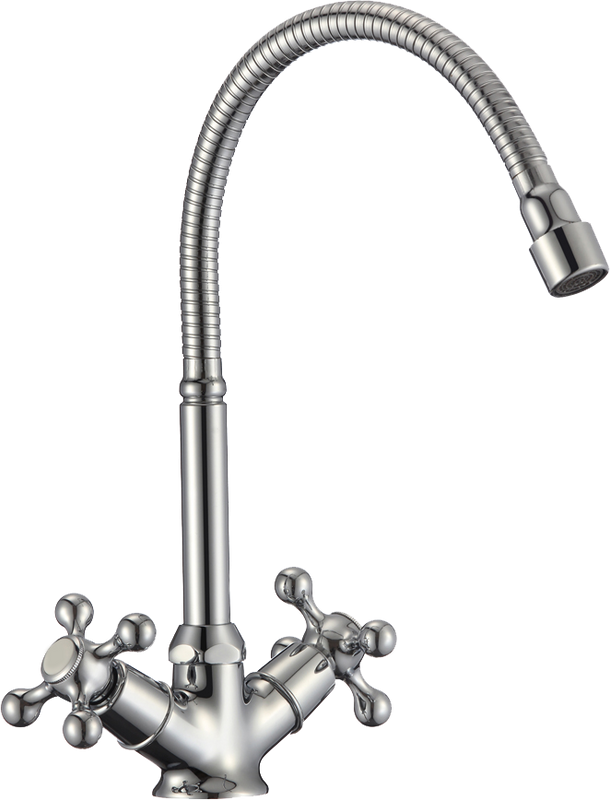 Смеситель для кухни Olive'S Girona 01435GR с гибким изливом