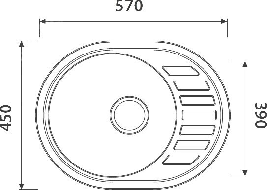 Мойка кухонная Kaiser KSS-5745 L