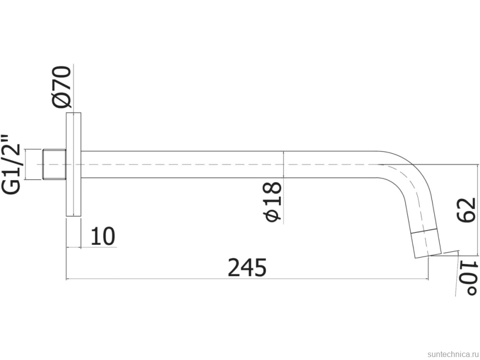 Излив Paffoni Light ZBOC046NO для ванны, матовый черный