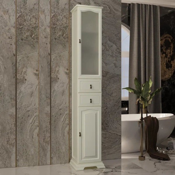 Шкаф пенал для ванной Opadiris Риспекто 30 R, слоновая кость