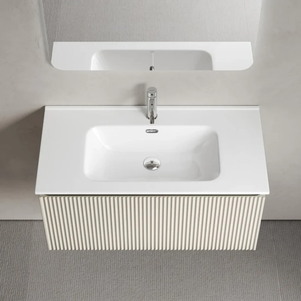 Тумба с раковиной Sancos Snob R 1.0 90 beige soft
