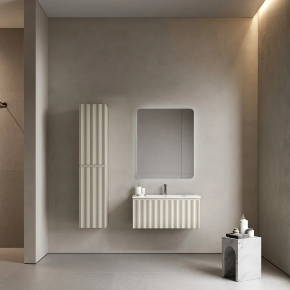 Тумба с раковиной Sancos Snob R 1.0 90 beige soft