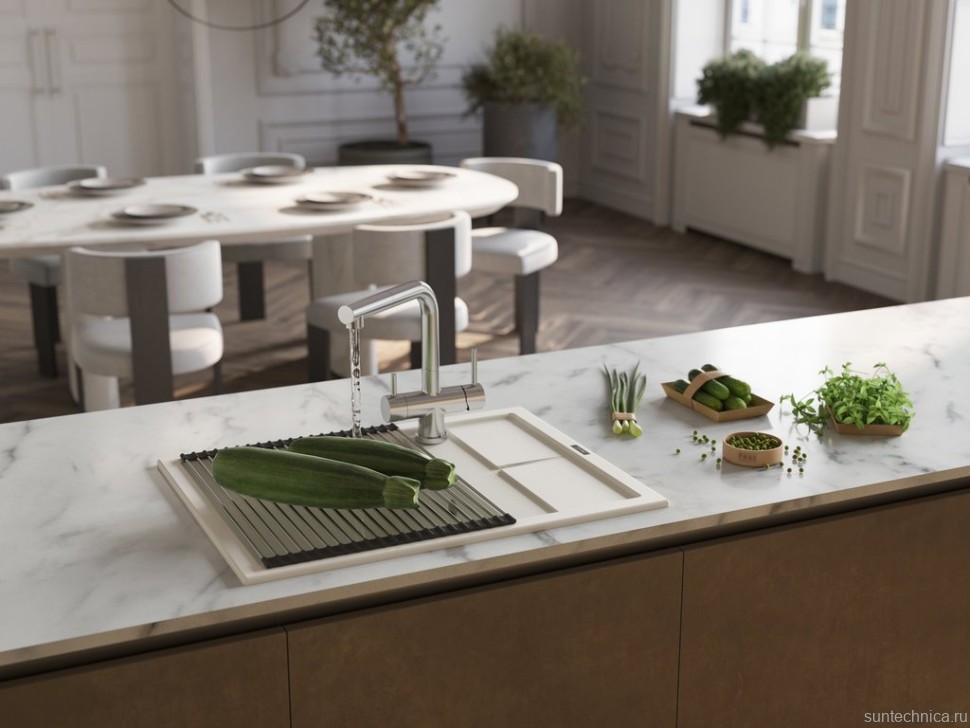 Комплект Мойка Omoikiri Sumi 65A-WH белая + Измельчитель Nagare 750