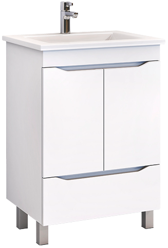 Тумба под раковину Vigo Grani 75 напольная, 2 дверцы, 1 ящик, белая
