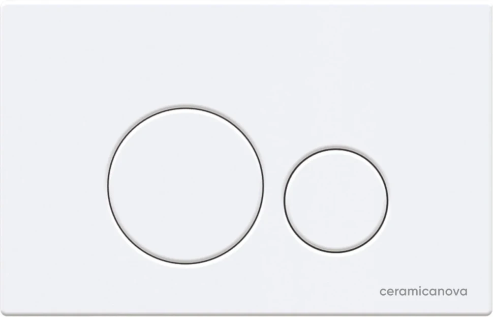 Комплект Унитаз подвесной Ceramicanova Play CN3001 безободковый, с микролифтом + Инсталляция Envision CN1001W + Кнопка Round, белая