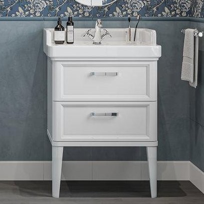 Тумба с раковиной KERAMA MARAZZI Pompei N 60 белая, с 2 ящиками