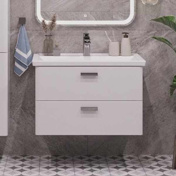 Тумба под раковину SanStar Gretta 80 подвесная, белая