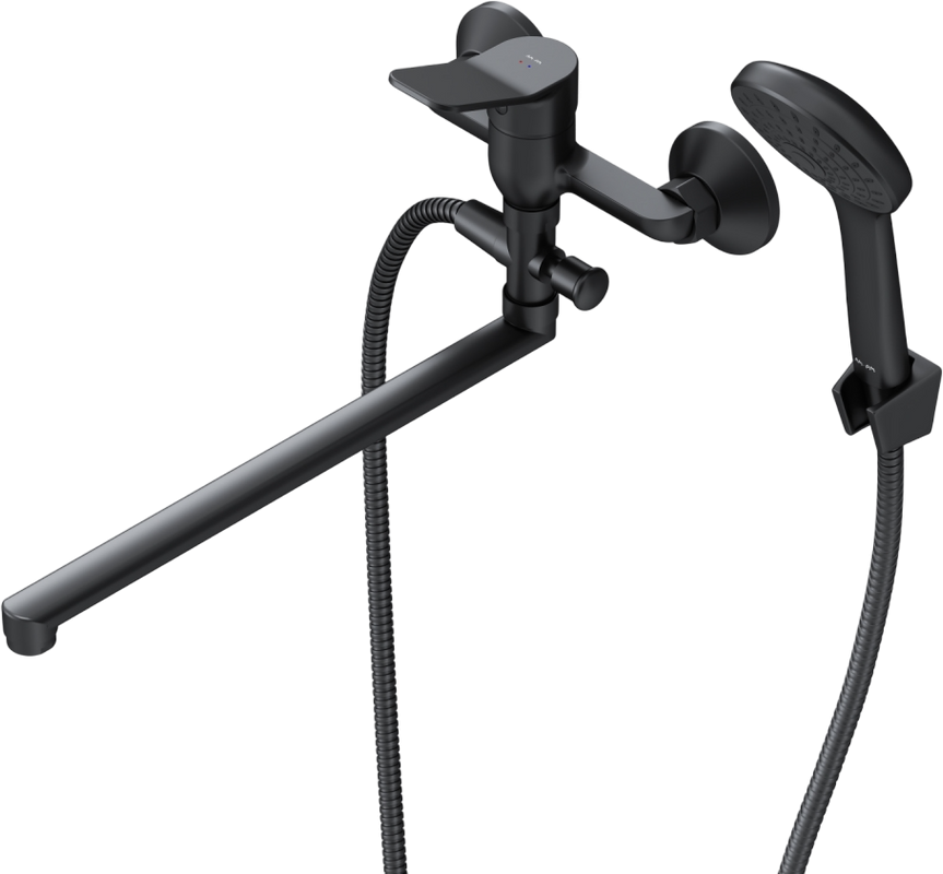 Смеситель с длинным изливом для ванны AM.PM X-Joy F85A90122 черный