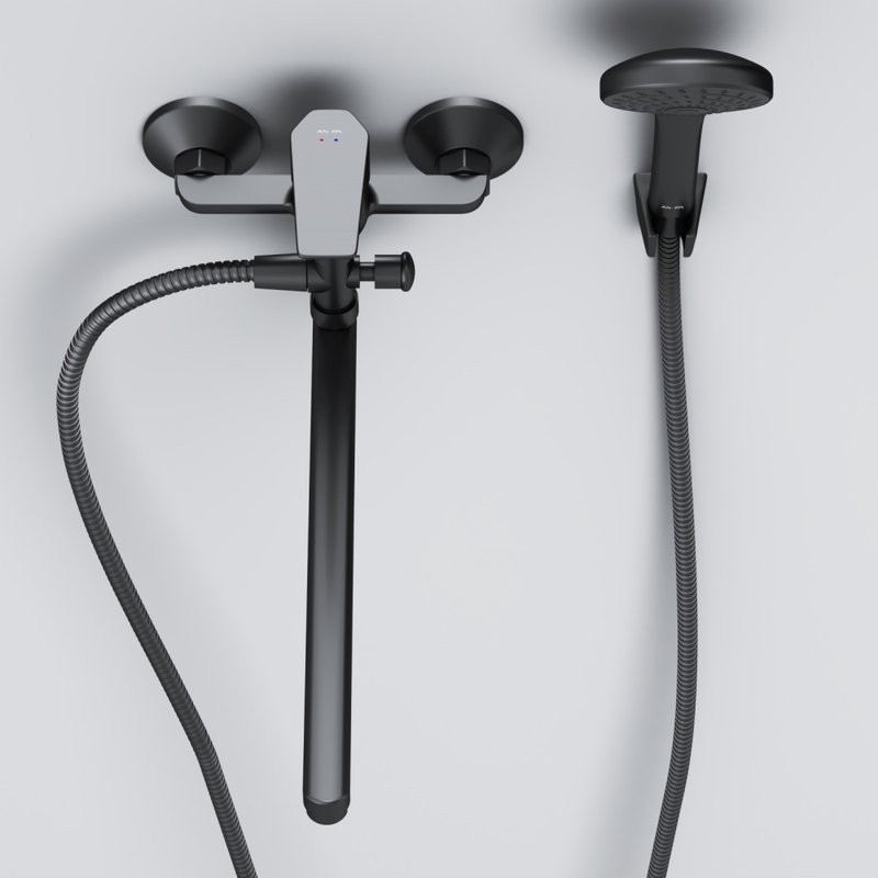 Смеситель с длинным изливом для ванны AM.PM X-Joy F85A90122 черный