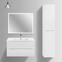 Мебель для ванной комнаты Vincea Mia Slim 90, 2 ящика, белая глянцевая