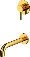 Смеситель для раковины WHITECROSS Y YSET03GL С ВНУТРЕННЕЙ ЧАСТЬЮ, золото