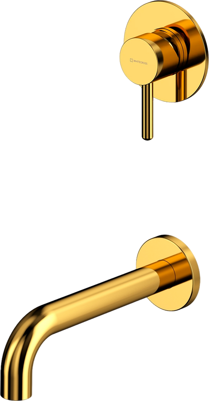 Смеситель для раковины WHITECROSS Y YSET03GL С ВНУТРЕННЕЙ ЧАСТЬЮ, золото