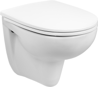 Комплект Унитаз подвесной Wanfald Lauta 47302100005 белый + Инсталляция Geberit Duofix Delta 458.163.21.1 с кнопкой смыва, хром