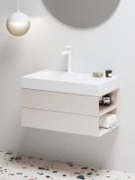 Тумба с раковиной Ravak Lite SD 80 R алебастровая розовая