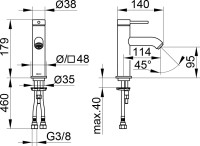 Смеситель для раковины Keuco IXMO 59502372100 черный