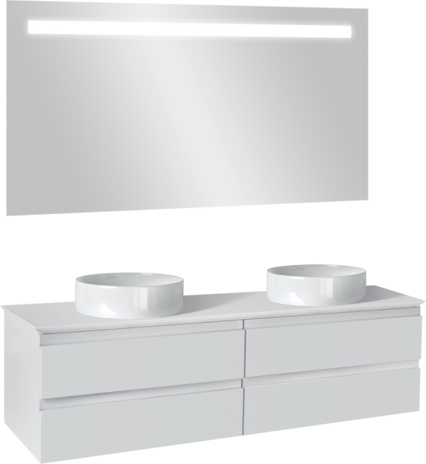 Мебель для ванной комнаты Jacob Delafon Madeleine 120 белая матовая, с подсветкой