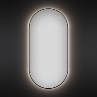 Зеркало Wellsee 7 Rays’ Spectrum 55х100 с подсветкой, черное матовое